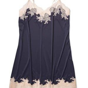Women's Enchant Solid Slinky Chemise with Lace
